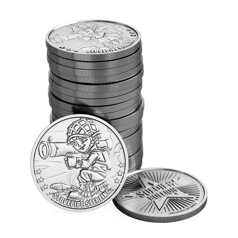 Stovepipe Sterling 1oz Silver Bullion - Tube of 20