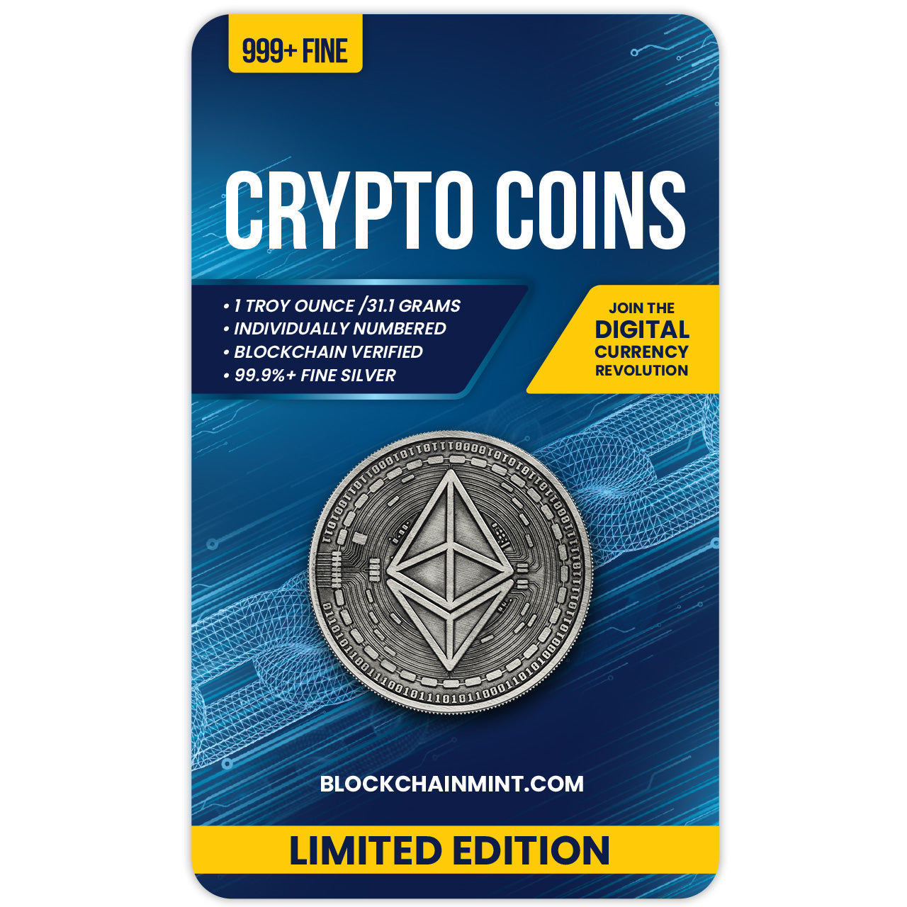 Ethereum 1oz Silver Antique