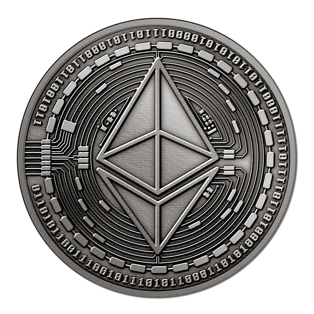 Ethereum 1oz Silver Antique
