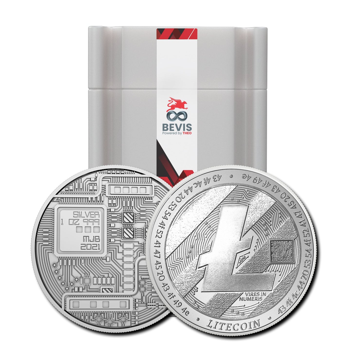 Litecoin 1oz Silver Bullion - Tube of 20