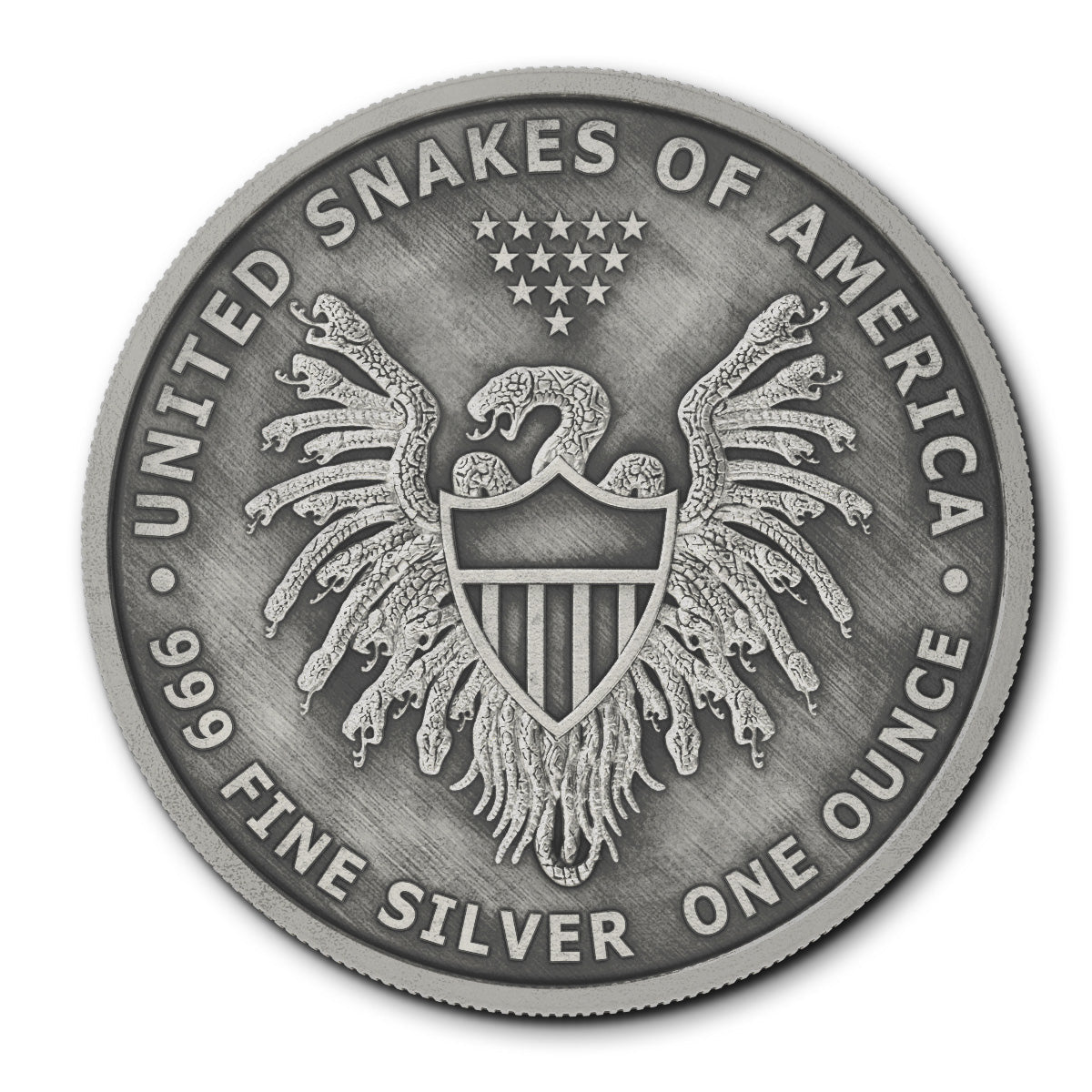 Indian Skull 1oz Silver Antique