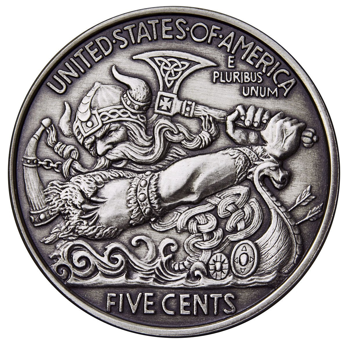Aleksey Saburov's Viking Berserker 1oz Silver Antique