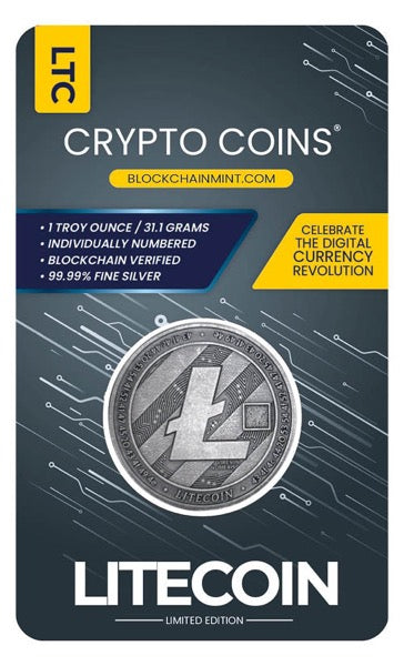 Litecoin 1oz Silver Antique